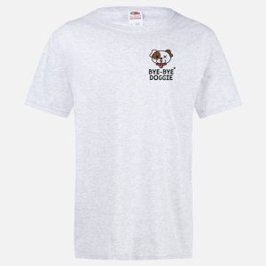 BYE-BYE DOGGIE®: Men's 2-Sided Grey T-shirt